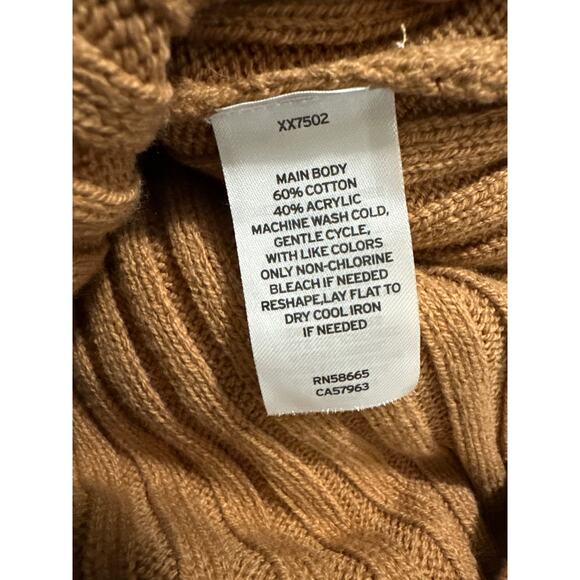 BP brown ribbed knit long sleeves high neck sweater mini dress size Small - Picture 4 of 11